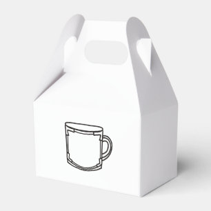 Illustrated Coffee Cup Favor Box