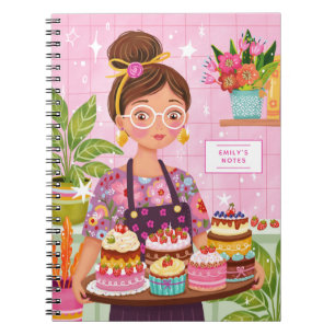 Illustrated Cookbook Notes Personalized Recipe Notebook