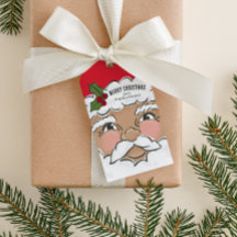 Illustrated Cute Santa Face Christmas Holiday