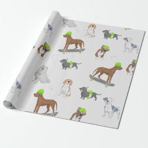 Illustrated Dogs Wrapping paper