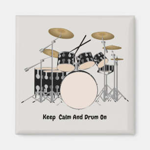 Illustrated Drum Set Magnet