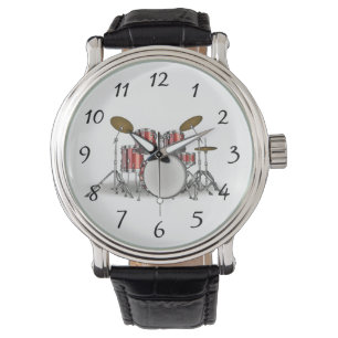 Illustrated Drum Set Watch