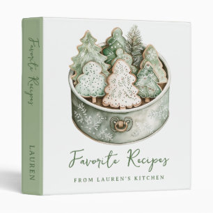 Illustrated Favourite Recipes Watercolor Holiday Binder