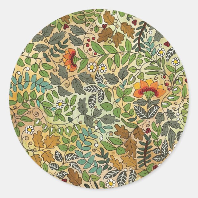 Illustrated Floral Pattern Sticker (Front)