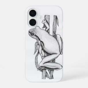 Illustrated Frog on Grass - by Skye Ryan-Evans © iPhone 16 Case