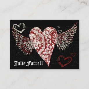 Illustrated Heart Artist Card