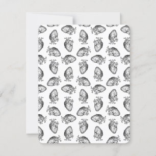 Illustrated Heart Diagram CUSTOM BACKGROUND COLOR Invitation