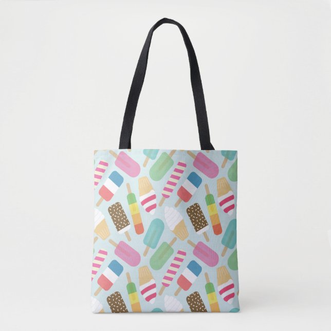 Illustrated ice cream pops tote bag (Front)