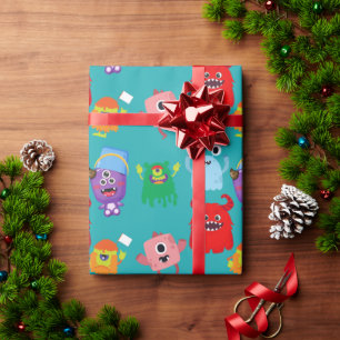 Illustrated Kid's Monster Wrapping Paper