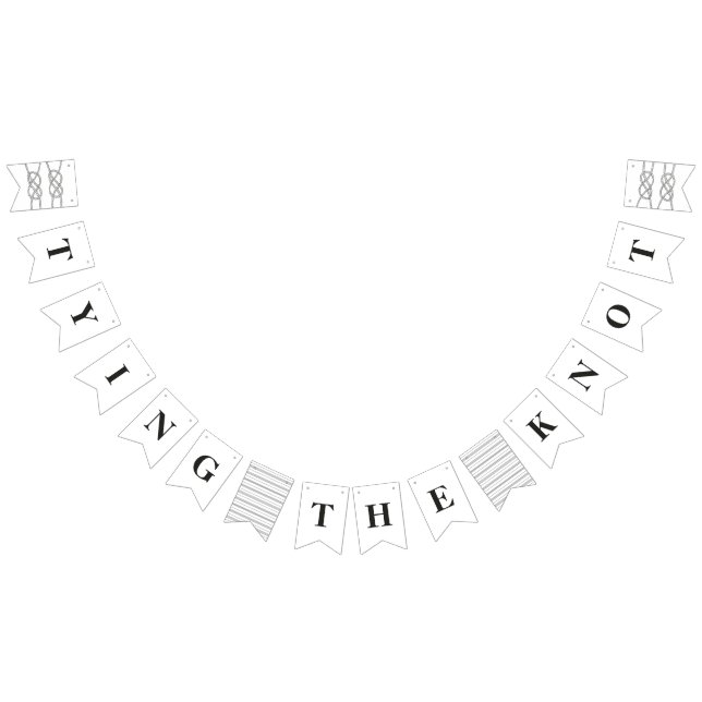 Illustrated Knot Bunting Banner Flags - Black (All)