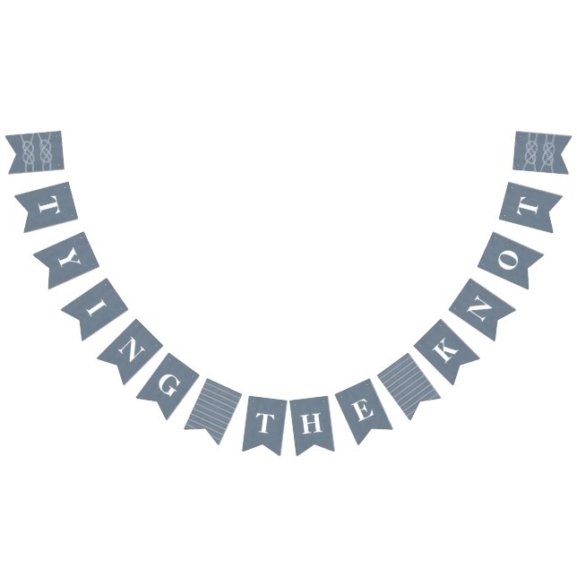 Illustrated Knot Bunting Banner Flags - Blue Grey (All)