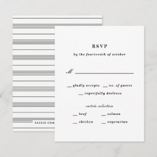 Illustrated Knot Nautical RSVP Card - Black