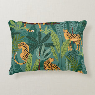 Illustrated Leopard design Accent Pillow