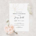 Illustrated line art bridal luncheon invitation<br><div class="desc">This bridal luncheon invitation features an illustrated line drawing flower in beige with simple and elegant typography. It is classy and suitable for any season. For more advanced customisation of this design,  Please click the "Customise further" link. Matching items are also available.</div>