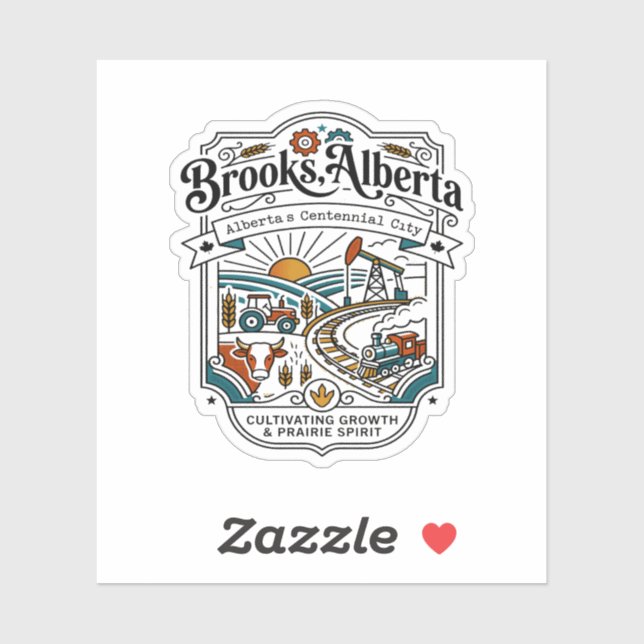 Illustrated Map of Brooks Alberta Canada (Sheet)