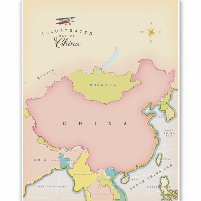 Illustrated map of china (Front)