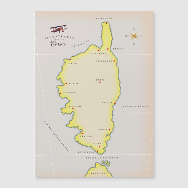 Illustrated map of Corsica (Front)