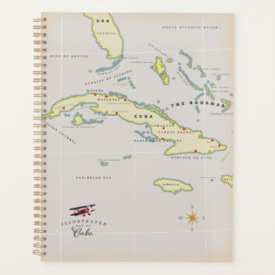 Illustrated map of Cuba Planner