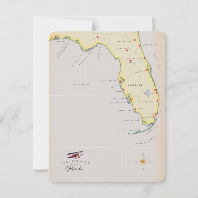 Illustrated map of Florida (Back)