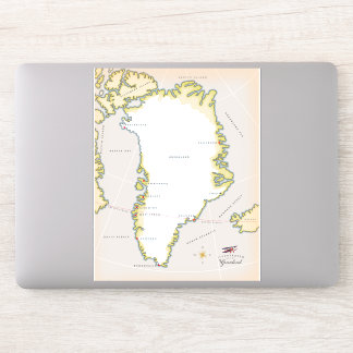 Illustrated map of Greenland
