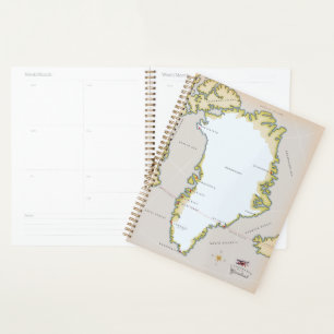 Illustrated map of Greenland Planner