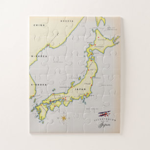 Illustrated map of Japan Jigsaw Puzzle