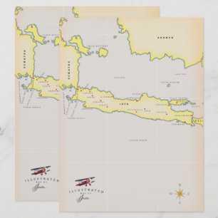 Illustrated map of Java.