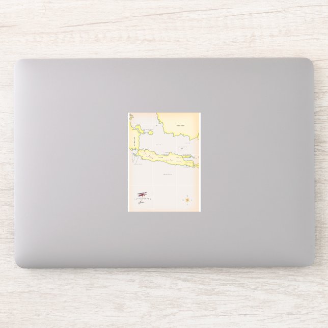 Illustrated map of Java. (Computer)