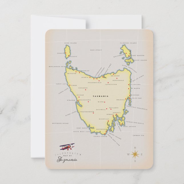Illustrated map of Tasmania. (Back)
