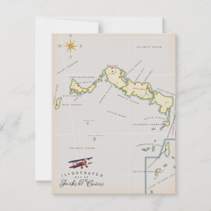 Illustrated map of Turks and Caicos map