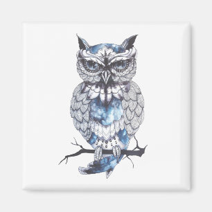 Illustrated Owl design  Magnet