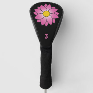 Illustrated Pink Daisy Head Cover