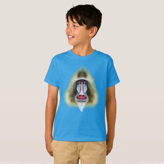 Illustrated portrait of Mandrill monkey. T-Shirt