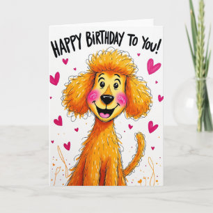 Illustrated Pup Birthday Card