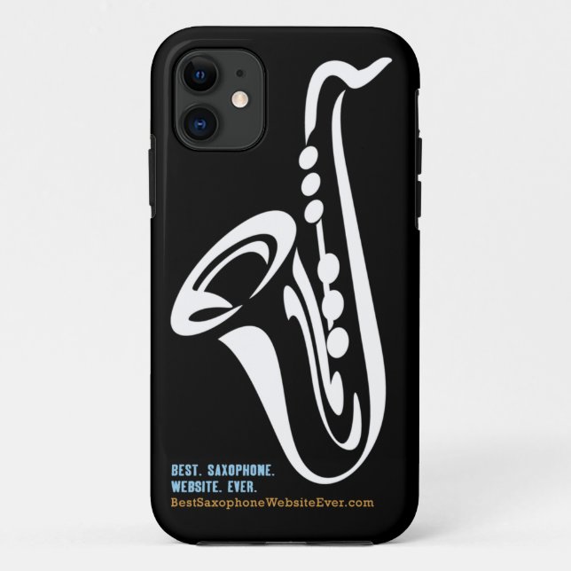 Illustrated Saxophone iPhone Case (Back)