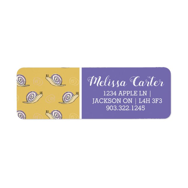 Illustrated Snails and Swirls Pattern (Front)