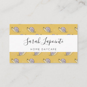 Illustrated Snails and Swirls Pattern Business Card