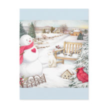 Illustrated Snowmen Winter Wonderland 
