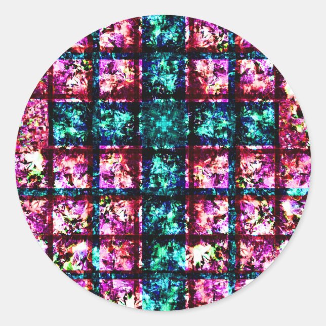 Illustrated Stained Glass Cross Stickers (Front)