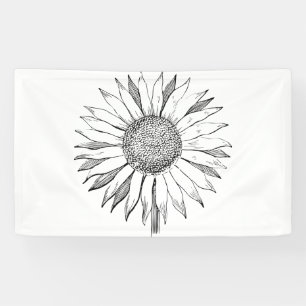 Illustrated Sunflower Banner