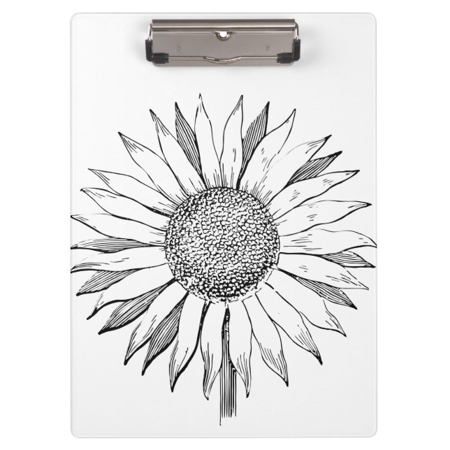 Illustrated Sunflower Clipboard (Front)