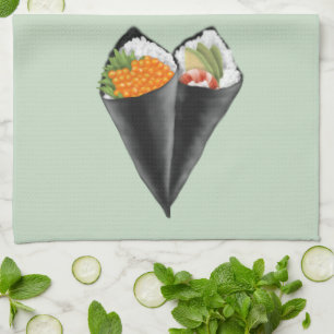 Illustrated Sushi Handroll Kitchen Towel