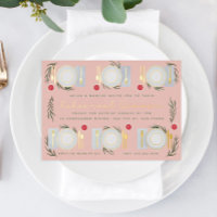 Illustrated Table Rehearsal Dinner Gold