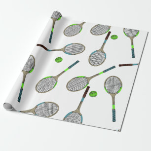 Illustrated Tennis Wrapping paper