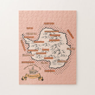 Illustrated Travel map Antarctica Jigsaw Puzzle