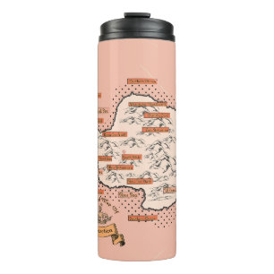 Illustrated Travel map Antarctica Thermal Tumbler