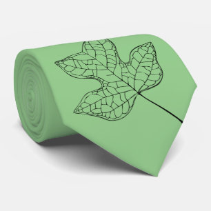 Illustrated Tulip Tree Leaf Tie