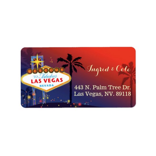 Illustrated Twilight Las Vegas Wedding