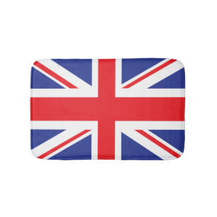 Illustrated version of the british flag bath mat