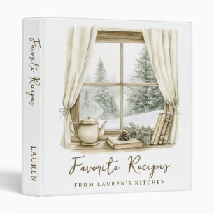 Illustrated Watercolor Favourite Holiday Recipes Binder